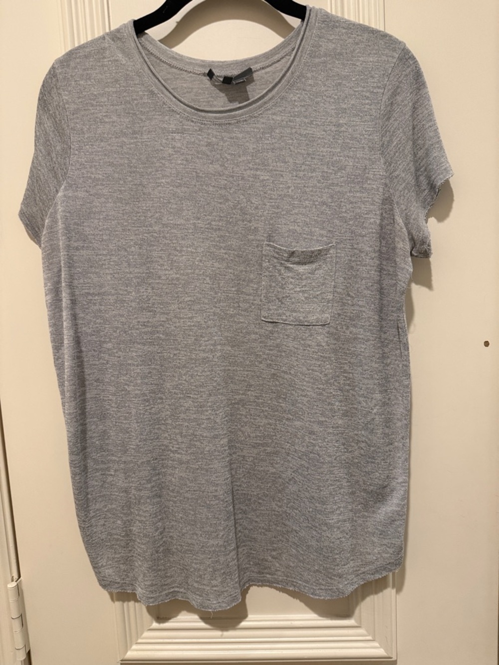 Vince Light Heather Gray Short Sleeve Pocket Tee